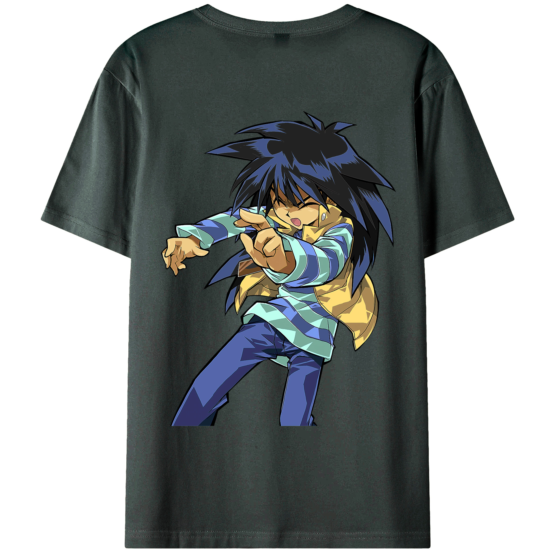 （画像用） 遊☆戯☆王 Yu-Gi-Oh! 綿100％ メンズ半袖Tシャツ（バックプリント） 通気性